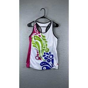 Primal Cycling Jersey Tank Top Womens 2XL Multicolor Geometric Racerback Bike